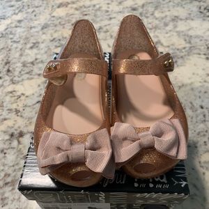 Mini Melissa pink twinkle shoes - size 9